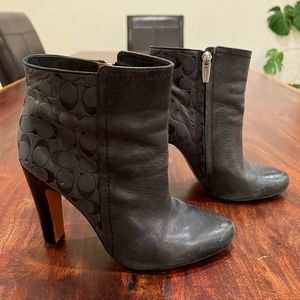 Coach heeled booties